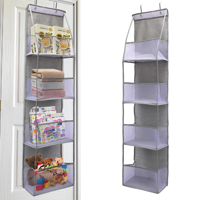 EMESA HOME Over-the-Door Hanging Organizer – 4/6 Layer Storage for Cosmetics, Nursery, Bathroom, Closet, Bedroom & Dorm