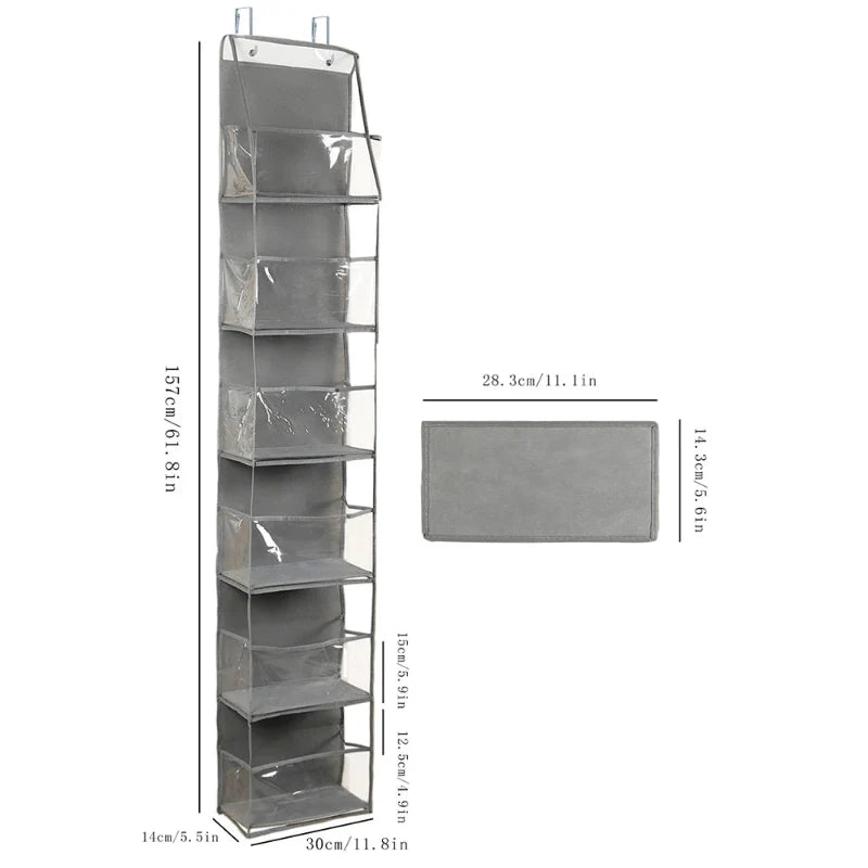 EMESA HOME Over-the-Door Hanging Organizer – 4/6 Layer Storage for Cosmetics, Nursery, Bathroom, Closet, Bedroom & Dorm