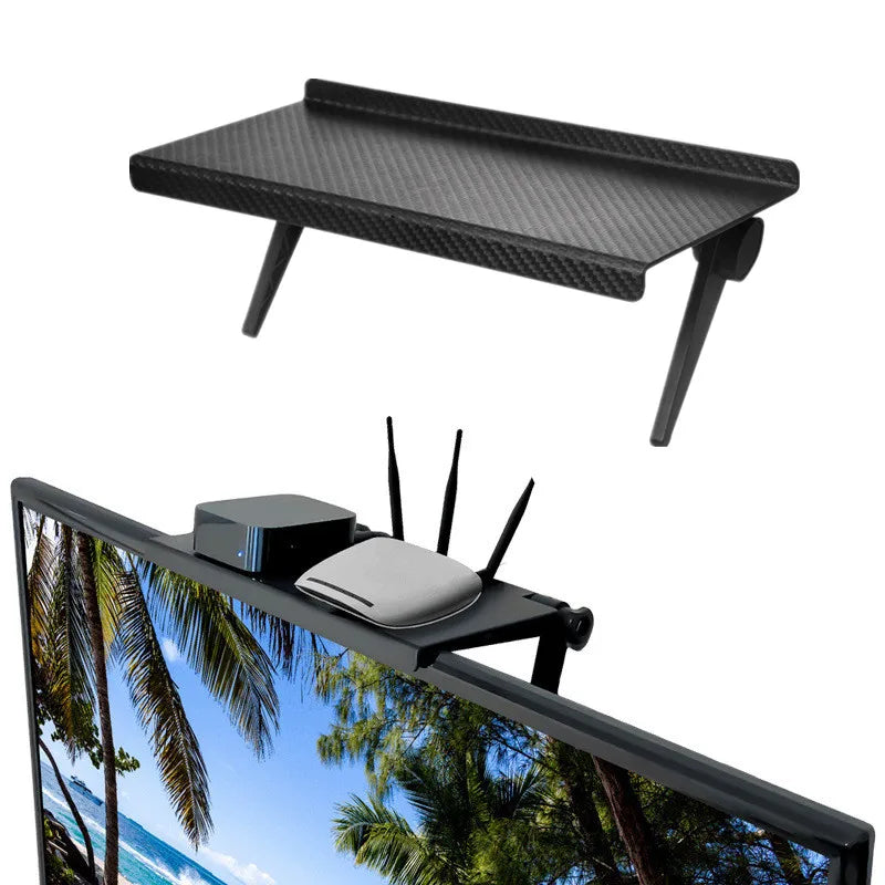 Adjustable Storage Rack At The Top Of The TV Screen, Computer Desktop Monitor Stand, TV Router Storage Rack, Home Manager