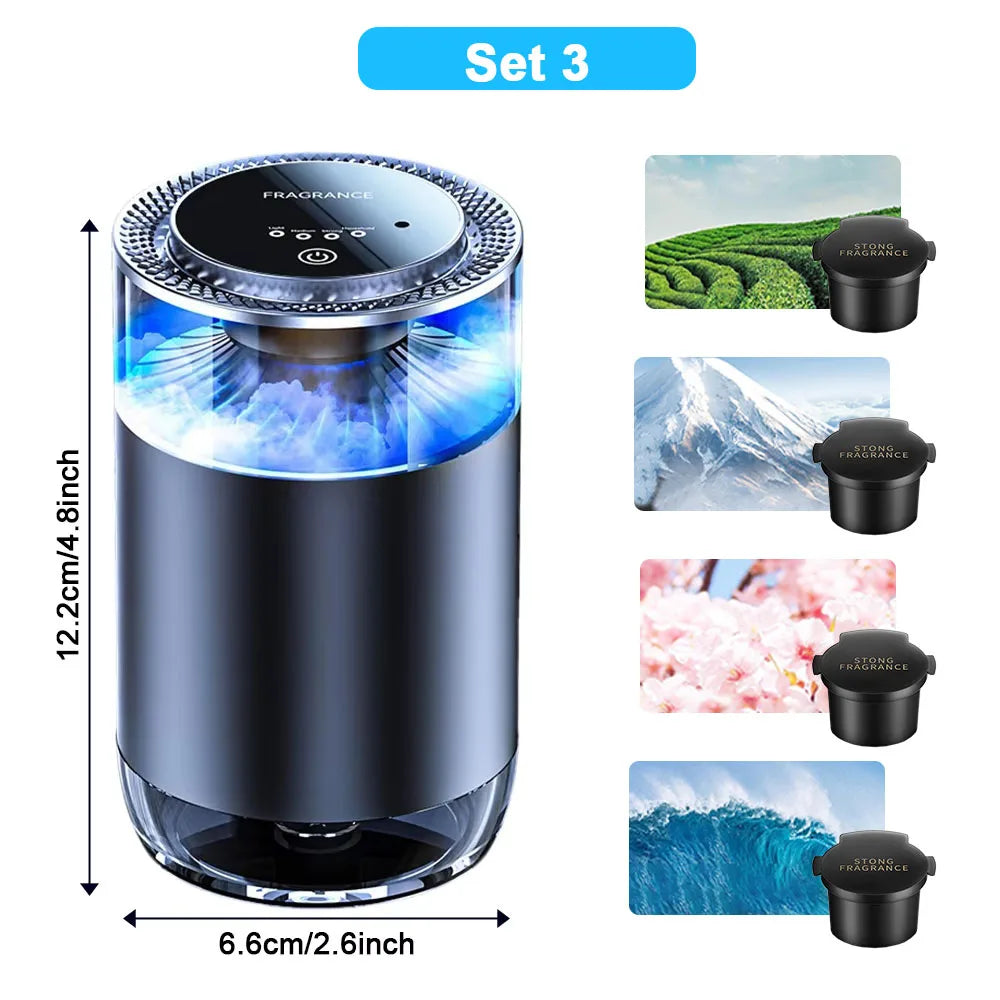 Cloud Mist Magic – Rechargeable Car Freshener with Smart Scents!