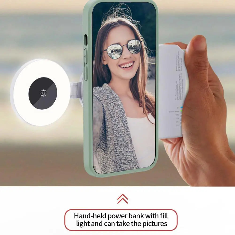 Glow & Snap: 3-in-1 Magnetic Selfie Light