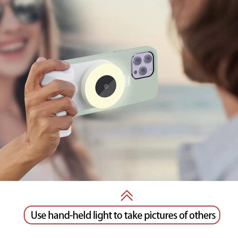 Glow & Snap: 3-in-1 Magnetic Selfie Light